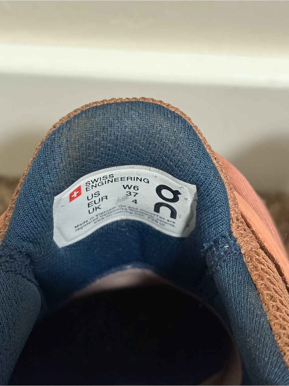 On Cloudswift Women's Size 6 Blush / Denim Running Sneakers Shoes Comfort - Picture 5 of 7